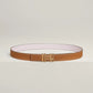 H AU CARRE TWIST BELT BUCKLE & REVERSIBLE LEATHER STRAP 24 MM