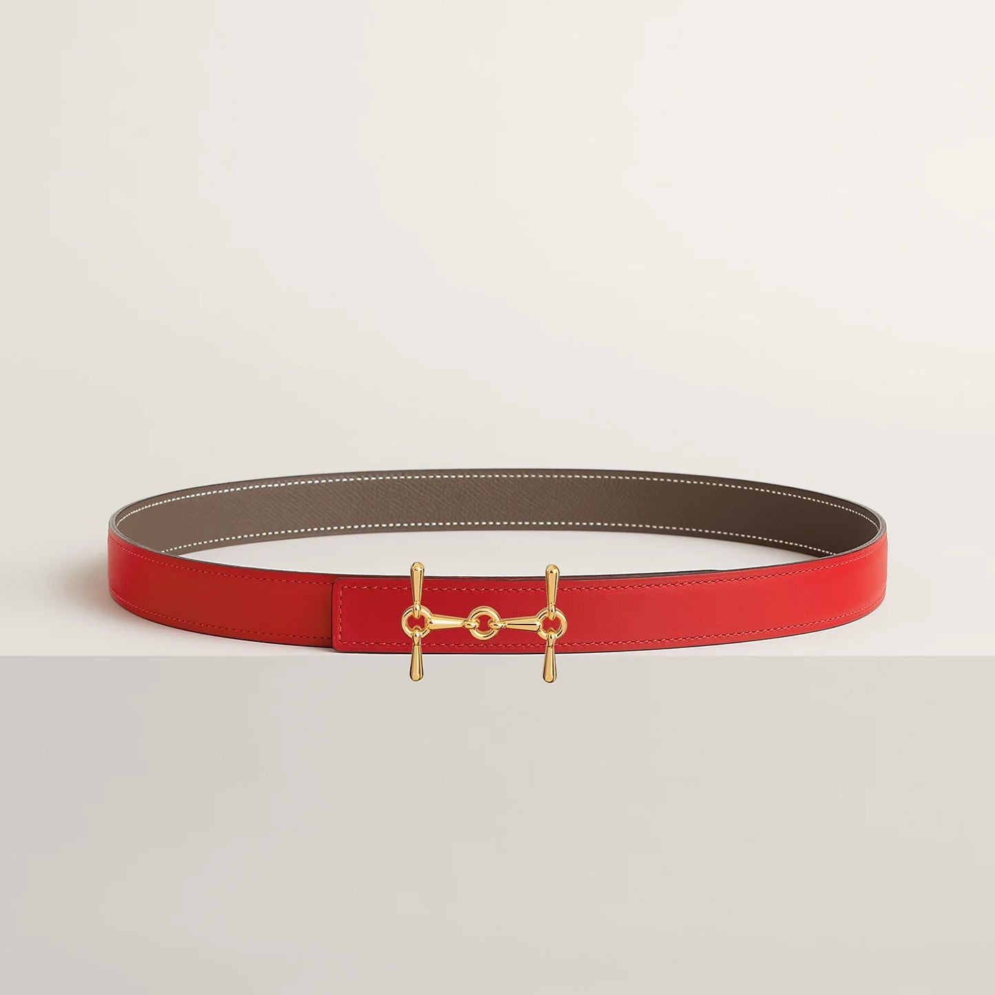 H EQUESTRE BELT BUCKLE & REVERSIBLE LEATHER STRAP 24 MM
