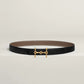H EQUESTRE BELT BUCKLE & REVERSIBLE LEATHER STRAP 24 MM