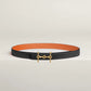 H EQUESTRE BELT BUCKLE & REVERSIBLE LEATHER STRAP 24 MM