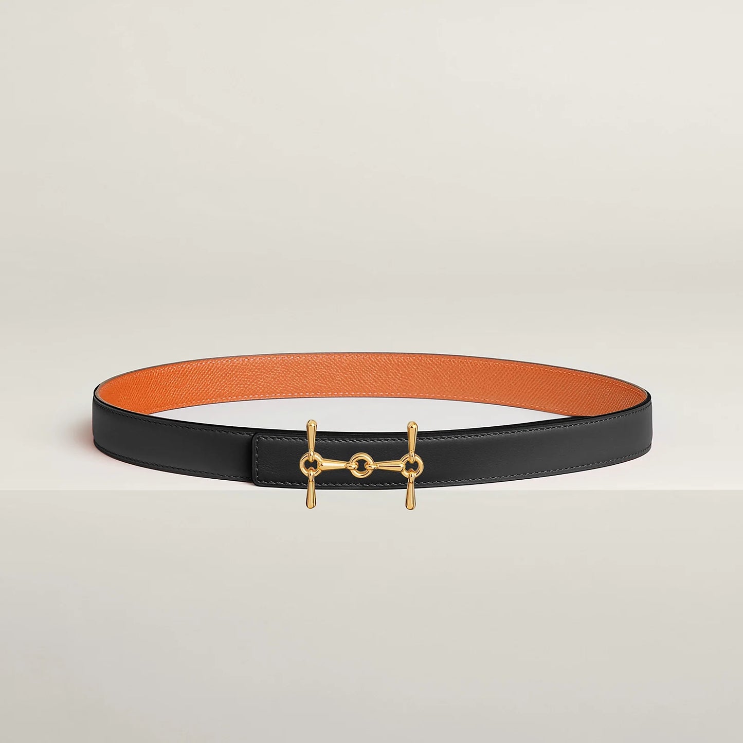 H EQUESTRE BELT BUCKLE & REVERSIBLE LEATHER STRAP 24 MM