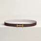 H EQUESTRE BELT BUCKLE & REVERSIBLE LEATHER STRAP 24 MM