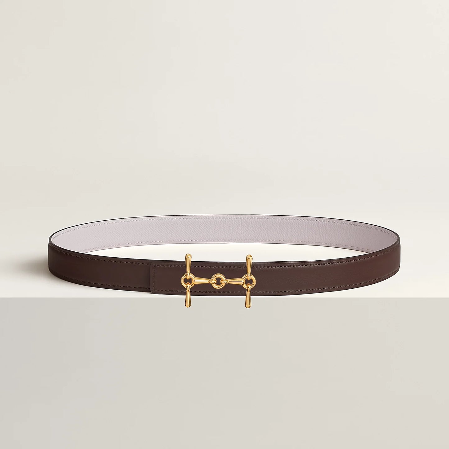 H EQUESTRE BELT BUCKLE & REVERSIBLE LEATHER STRAP 24 MM