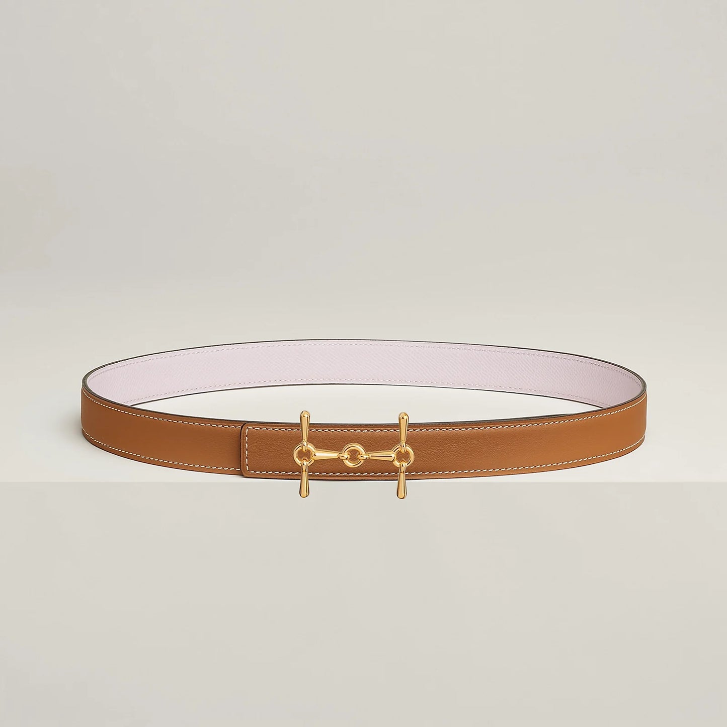 H EQUESTRE BELT BUCKLE & REVERSIBLE LEATHER STRAP 24 MM