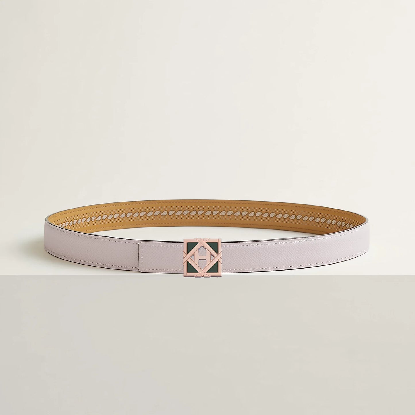 H ROSERAIE BELT BUCKLE & REVERSIBLE LEATHER STRAP 24 MM
