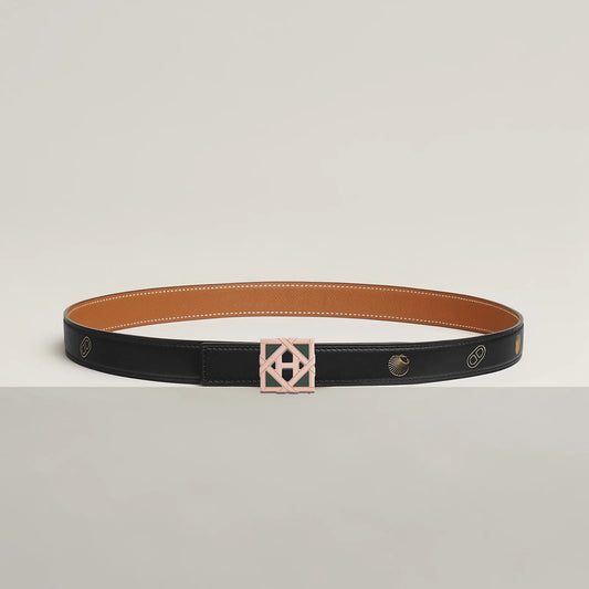 H ROSERAIE BELT BUCKLE & REVERSIBLE LEATHER STRAP 24 MM