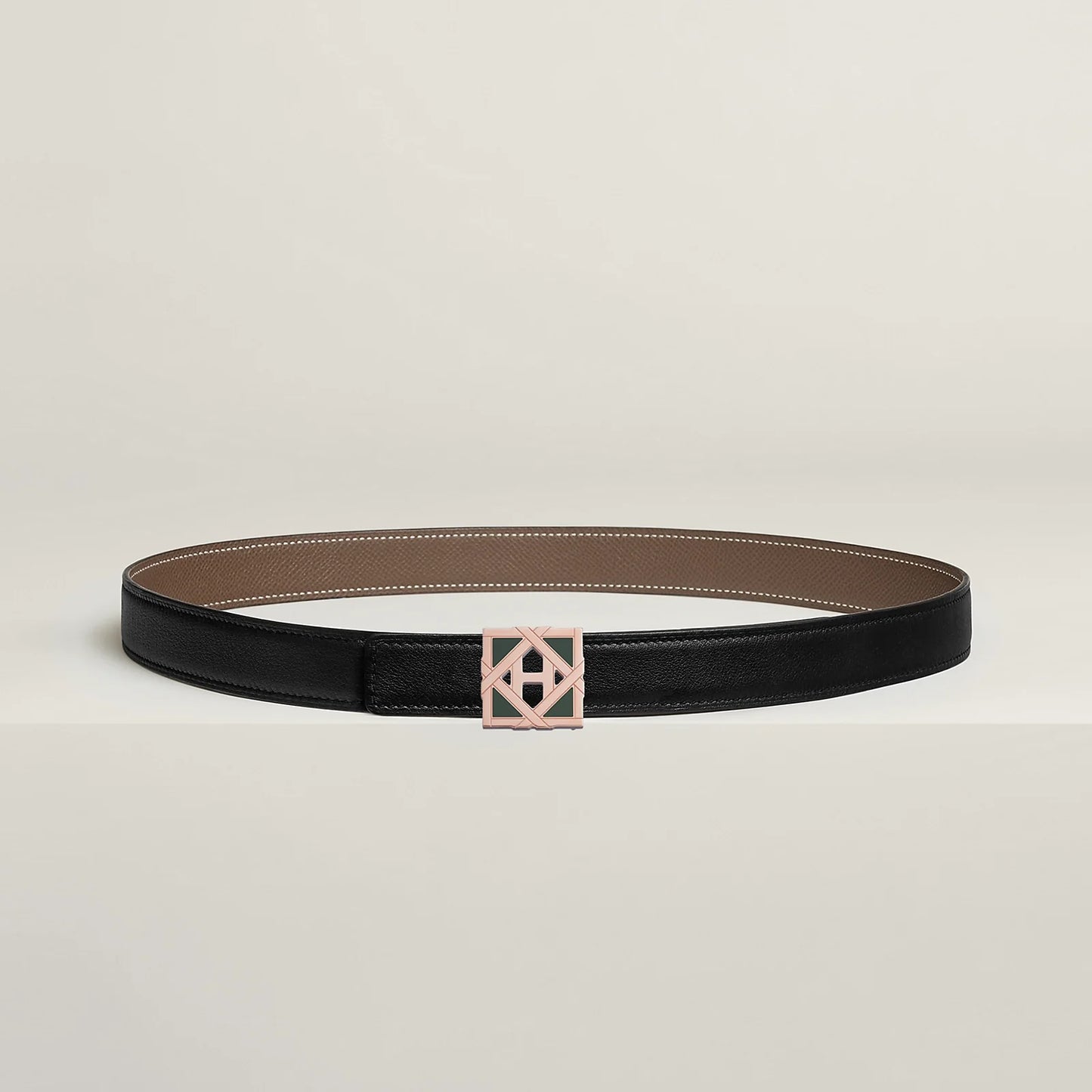 H ROSERAIE BELT BUCKLE & REVERSIBLE LEATHER STRAP 24 MM