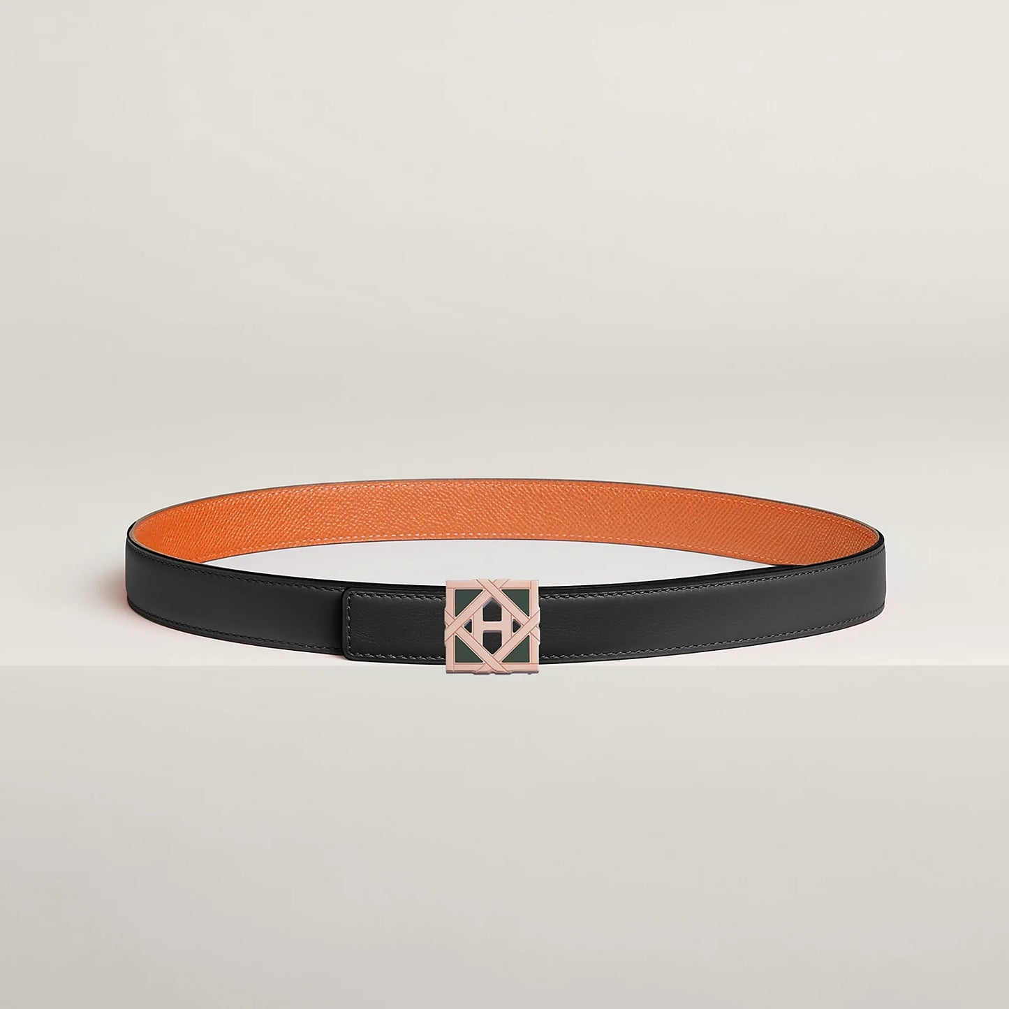 H ROSERAIE BELT BUCKLE & REVERSIBLE LEATHER STRAP 24 MM