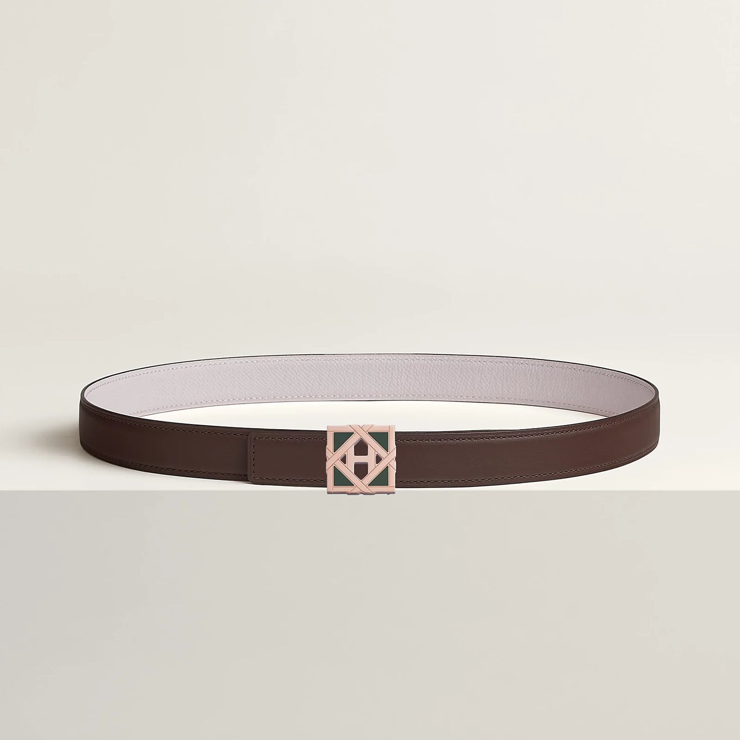 H ROSERAIE BELT BUCKLE & REVERSIBLE LEATHER STRAP 24 MM