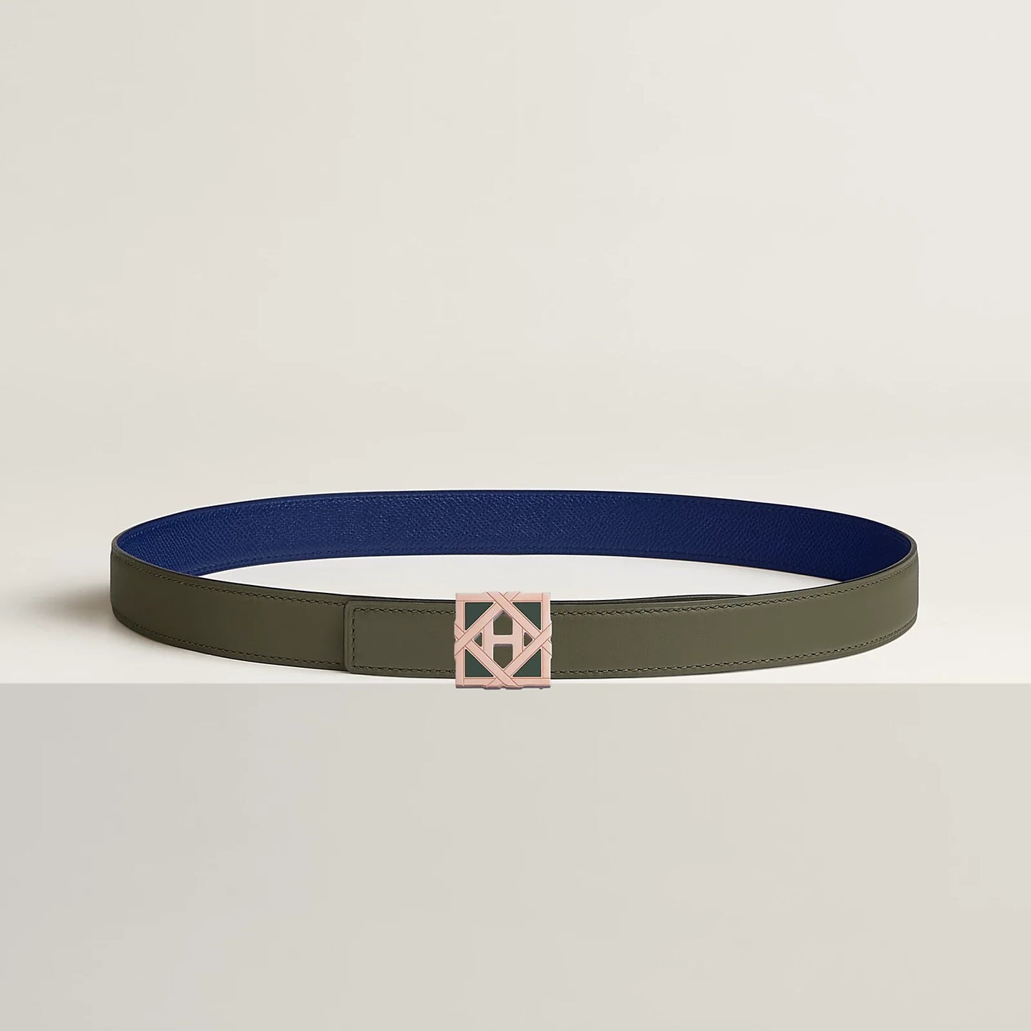 H ROSERAIE BELT BUCKLE & REVERSIBLE LEATHER STRAP 24 MM