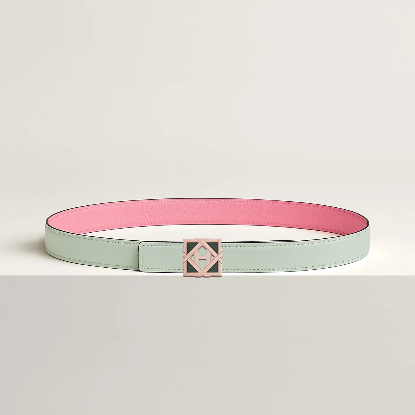 H ROSERAIE BELT BUCKLE & REVERSIBLE LEATHER STRAP 24 MM