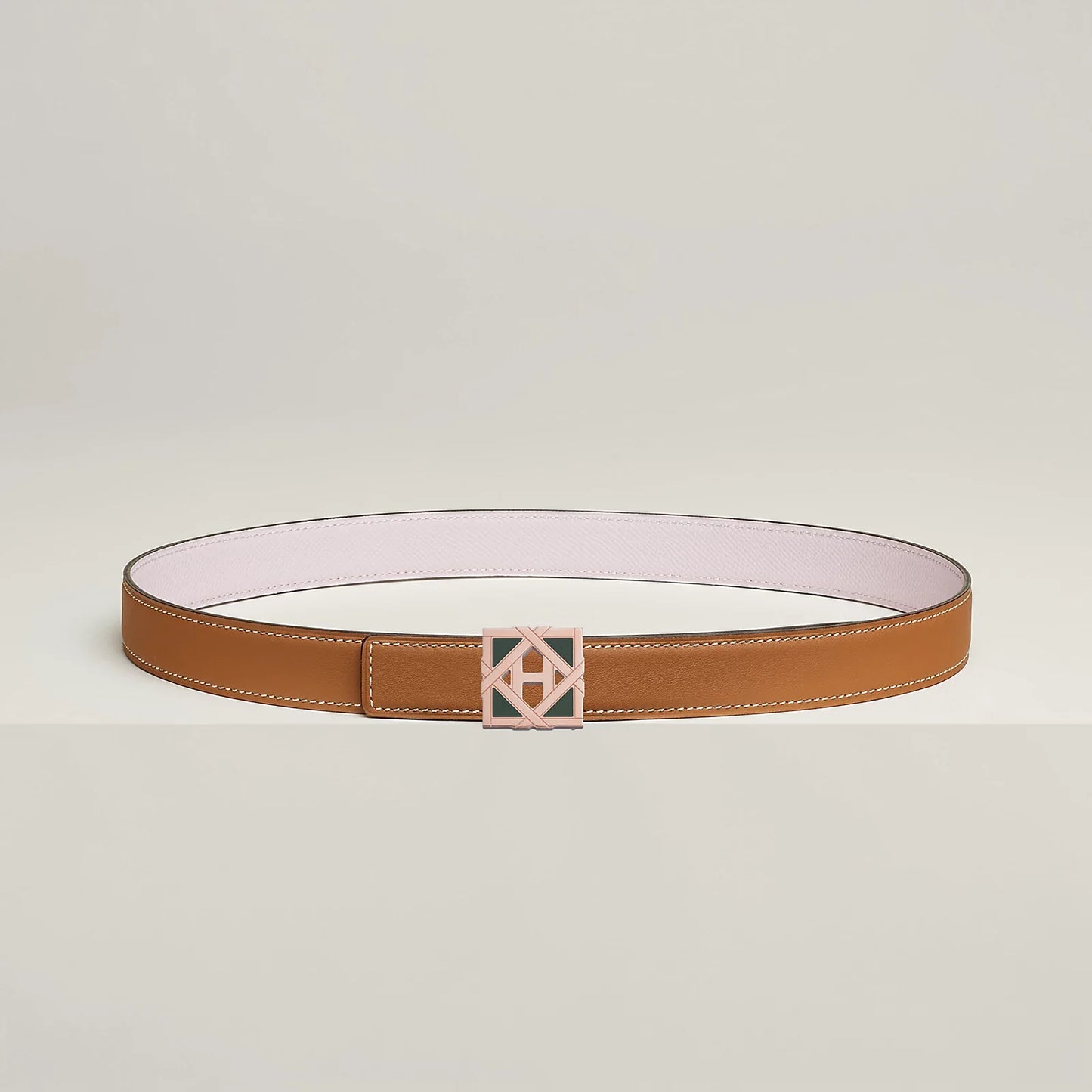 H ROSERAIE BELT BUCKLE & REVERSIBLE LEATHER STRAP 24 MM