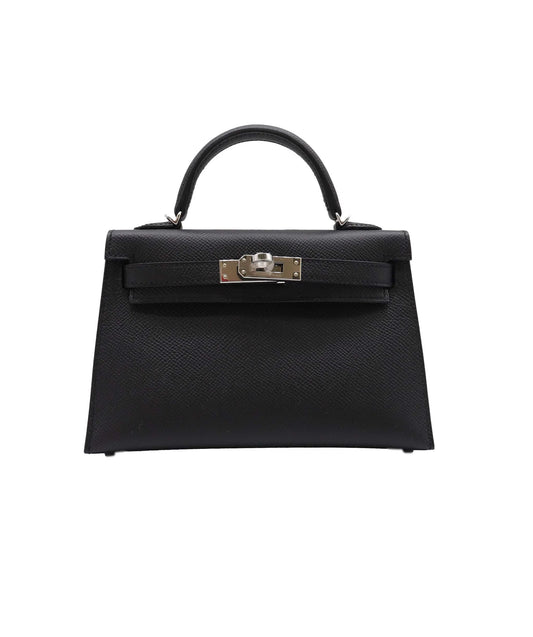 Hermès Mini Kelly Epsom Black / Silver Hardware 01