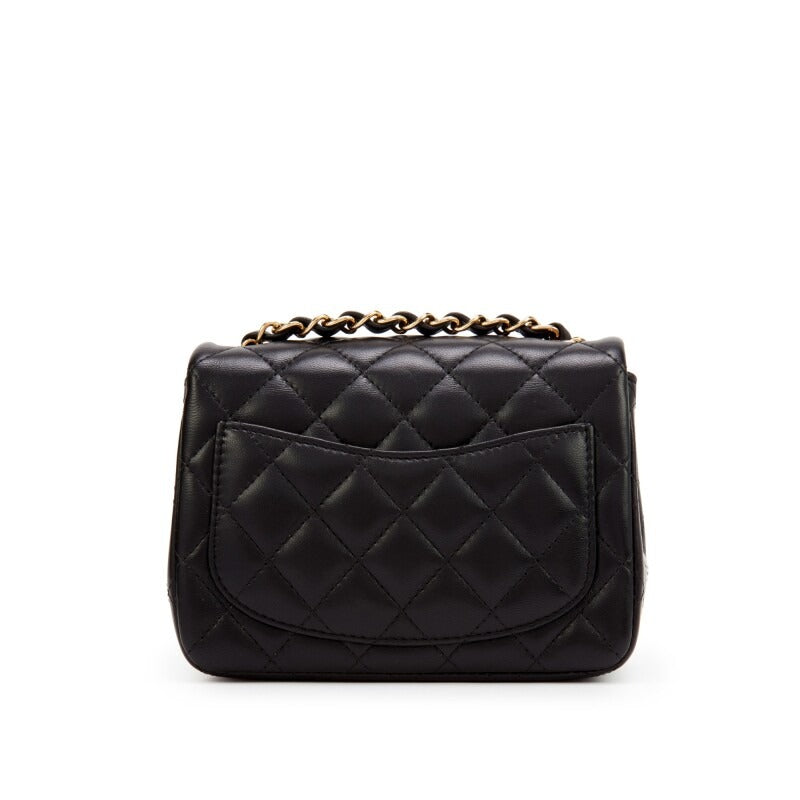 Lambskin Quilted CC Classic Mini Square Flap