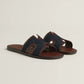 Bleu Brut/Chocolat-Izmir Sandal