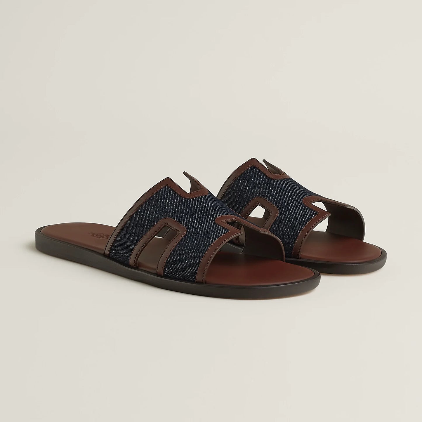 Bleu Brut/Chocolat-Izmir Sandal