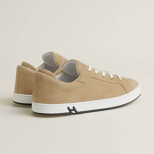 beige Lin - Brun Fumé Kid Sneaker