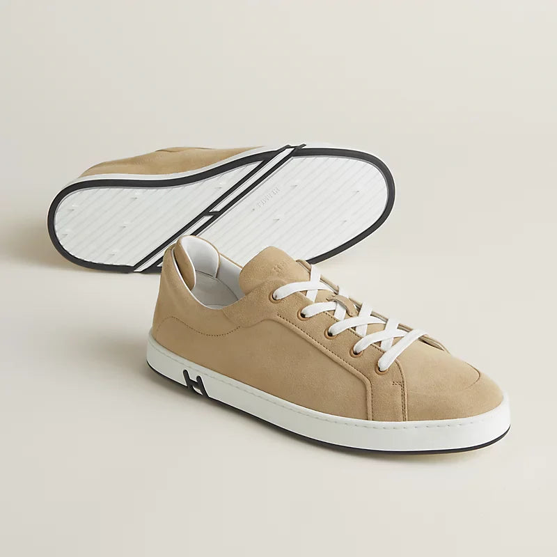 beige Lin - Brun Fumé Kid Sneaker