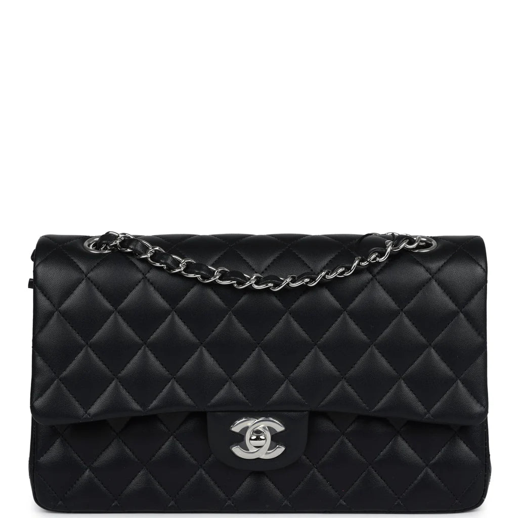 Quilted Classic Square Flap Bag in Leather