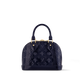 Alma BB Patent Leather Sapphire Blue Top Handle Bag