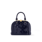 Alma BB Patent Leather Sapphire Blue Top Handle Bag