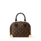 Alma Trunk BB Monogram Canvas Black Leather Satchel