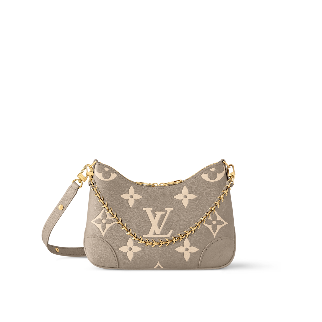 Boulogne PM Monogram Empreinte Dove Gray Crossbody Bag