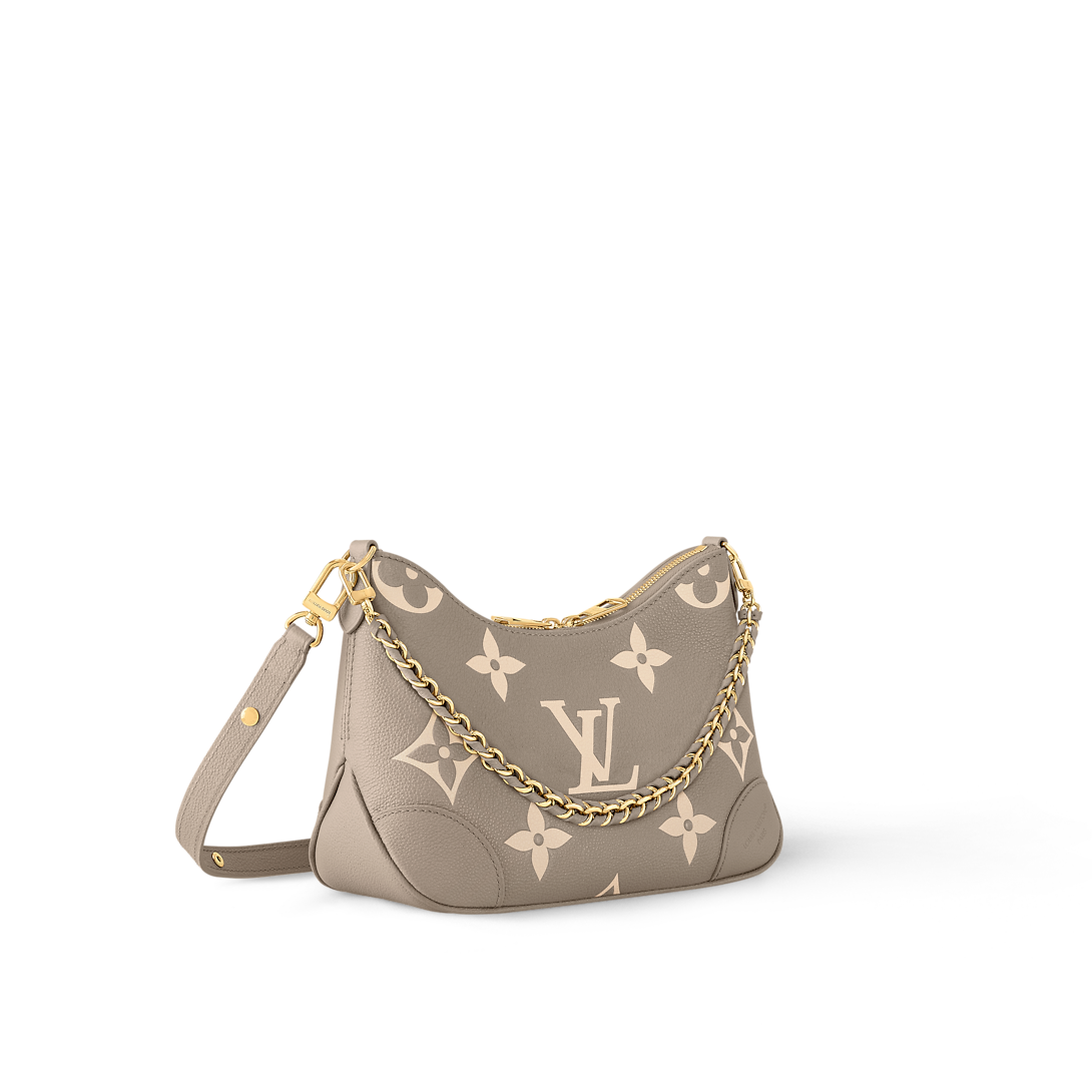 Boulogne PM Monogram Empreinte Dove Gray Crossbody Bag