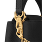 Capucines Mini Grained Leather Black Top Handle Bag