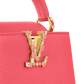 Capucines Mini Taurillon Leather Pink Sky Top Handle Bag