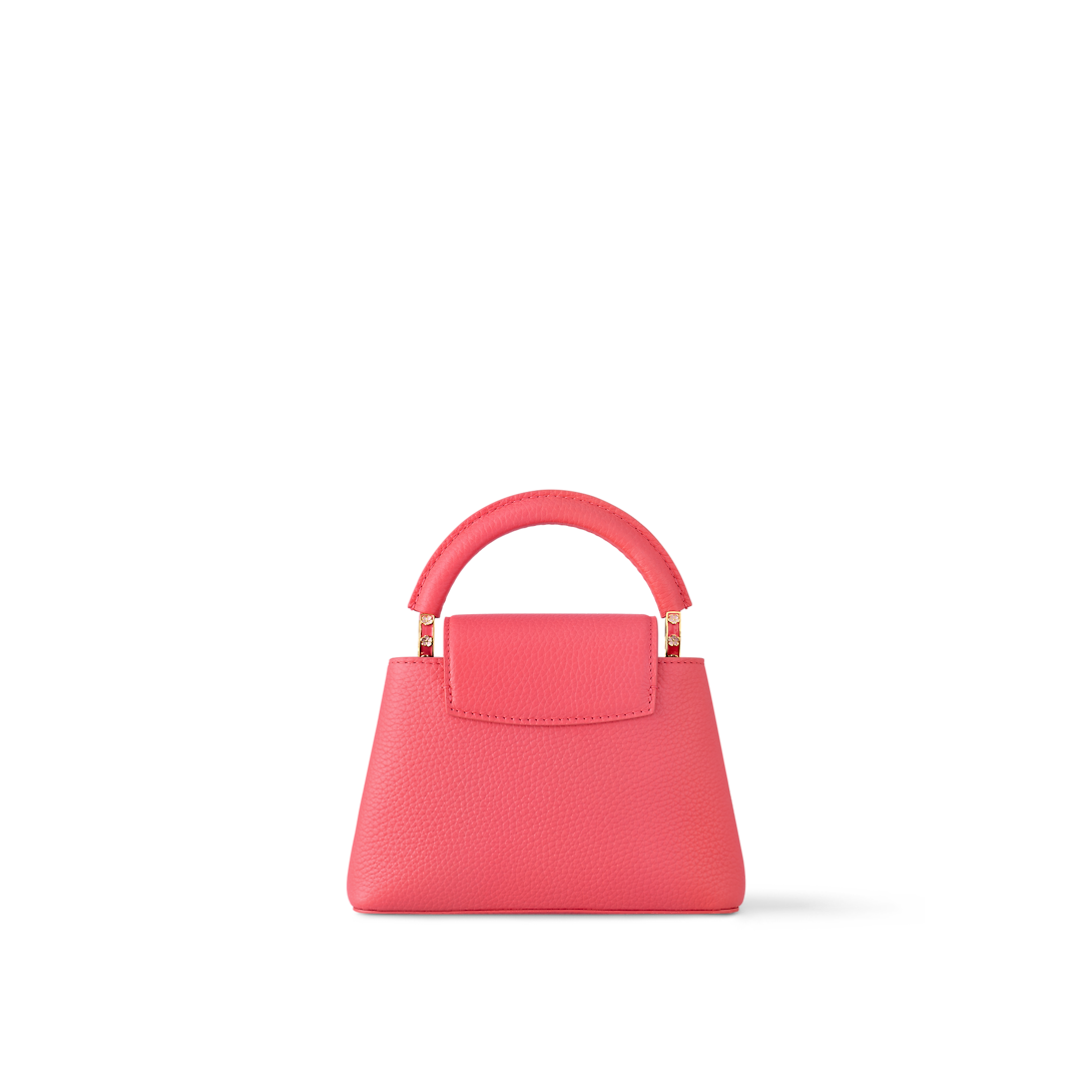 Capucines Mini Taurillon Leather Pink Sky Top Handle Bag