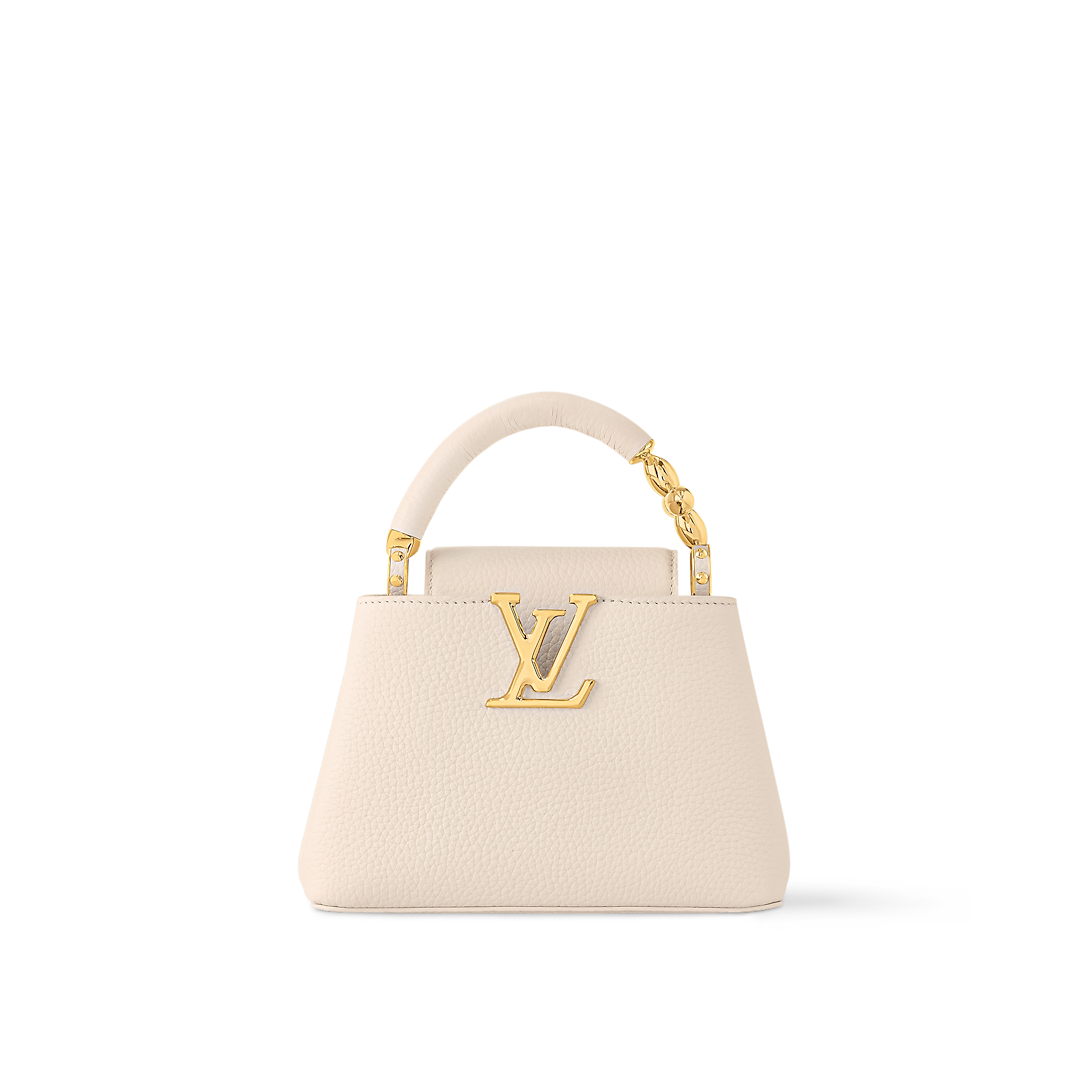 Capucines Mini Taurillon Leather Pink Sky Top Handle Bag