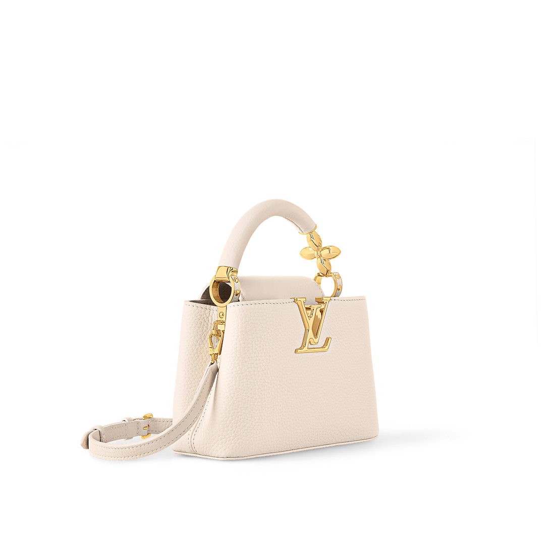 Capucines Mini Taurillon Leather Pink Sky Top Handle Bag