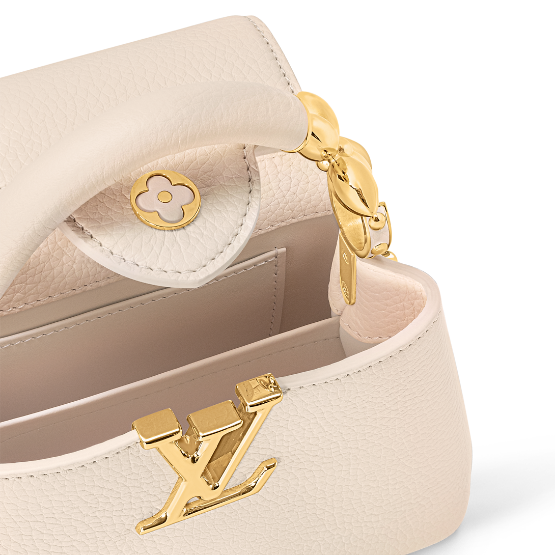 Capucines Mini Taurillon Leather Pink Sky Top Handle Bag