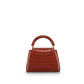 Capucines Mini Alligator Leather Brown Top Handle Bag
