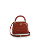 Capucines Mini Alligator Leather Brown Top Handle Bag