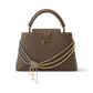 Capucines Mini Grained Leather Black Top Handle Bag