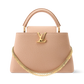 Capucines Mini Grained Leather Black Top Handle Bag