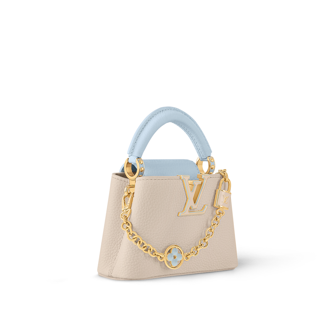 Capucines Nano Taurillon Leather Quartz-Pink Top Handle Bag