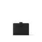 Low Key Compact Wallet Smooth Calfskin Black