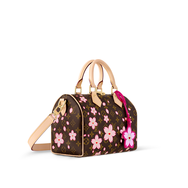 Speedy Bandoulière 25 Monogram Cherry Blossom Sakura Brown Satchel