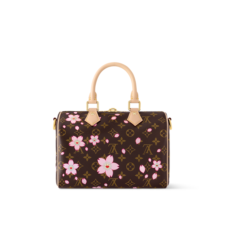 Speedy Bandoulière 25 Monogram Cherry Blossom Sakura Brown Satchel