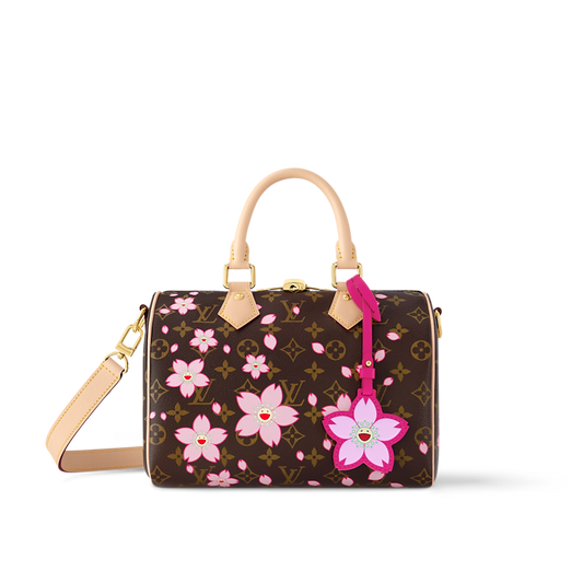 Speedy Bandoulière 25 Monogram Cherry Blossom Sakura Brown Satchel