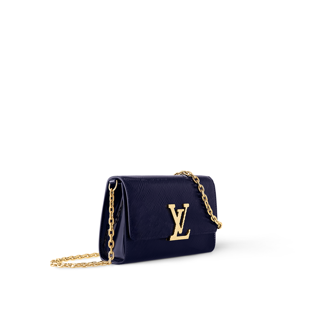 Pochette Louise Epi Leather Sapphire Blue Top Handle Bag