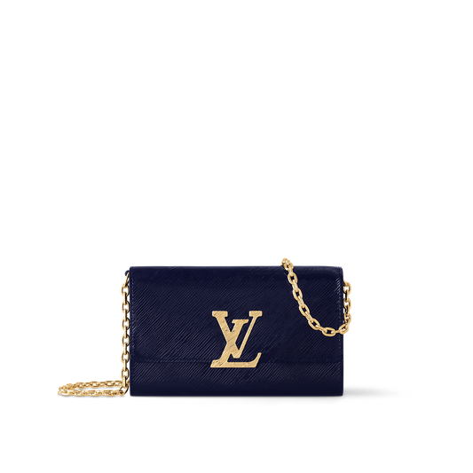 Pochette Louise Epi Leather Sapphire Blue Top Handle Bag