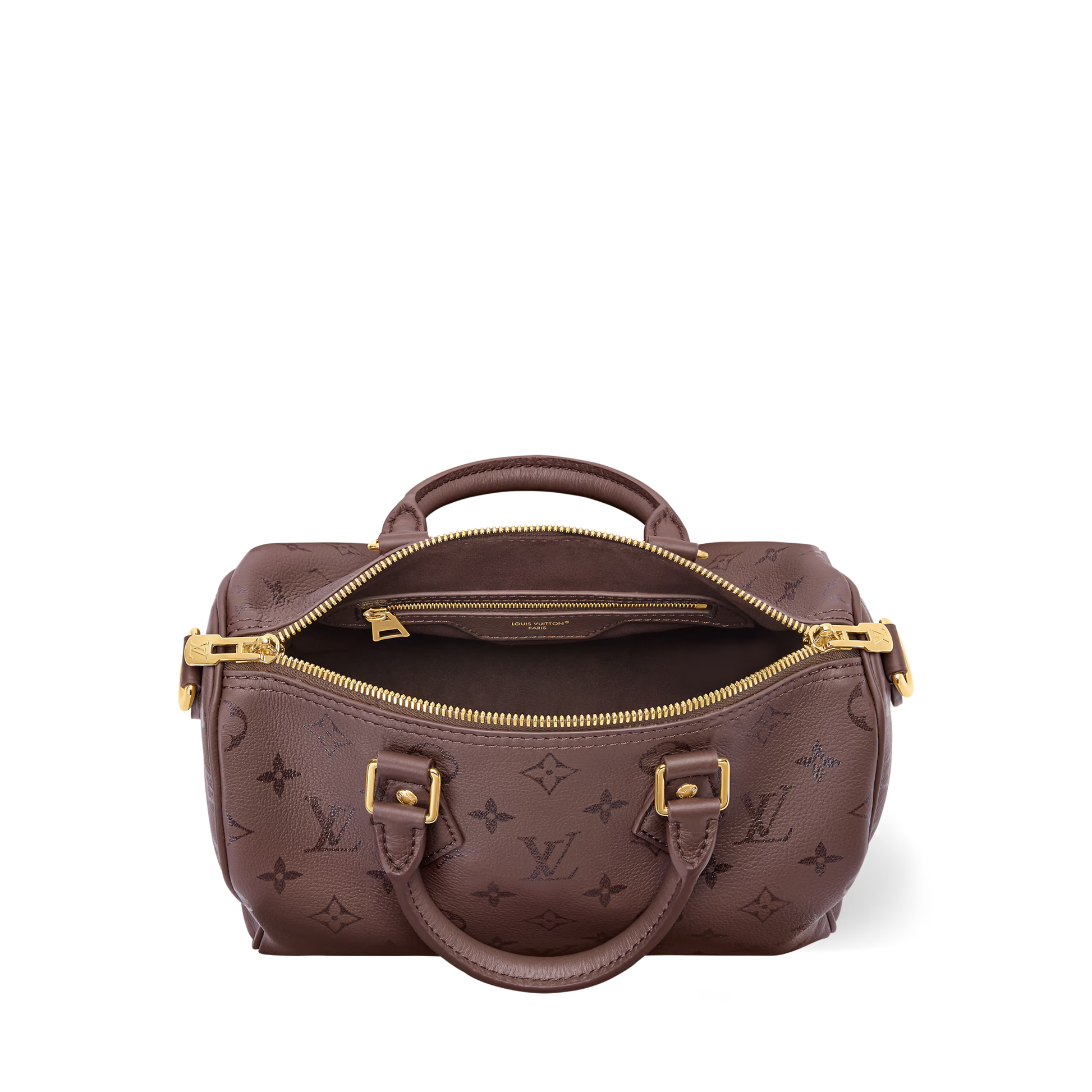 Speedy Bandoulière 25 Calfskin Leather Black Top Handle Bag