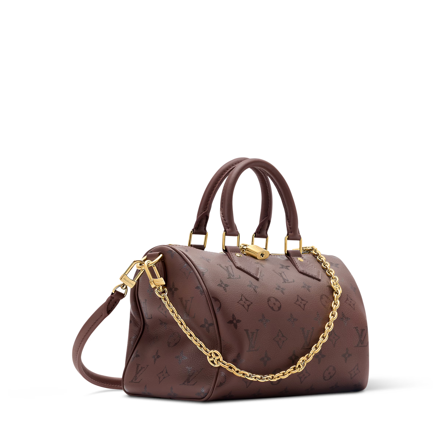 Speedy Bandoulière 25 Calfskin Leather Black Top Handle Bag