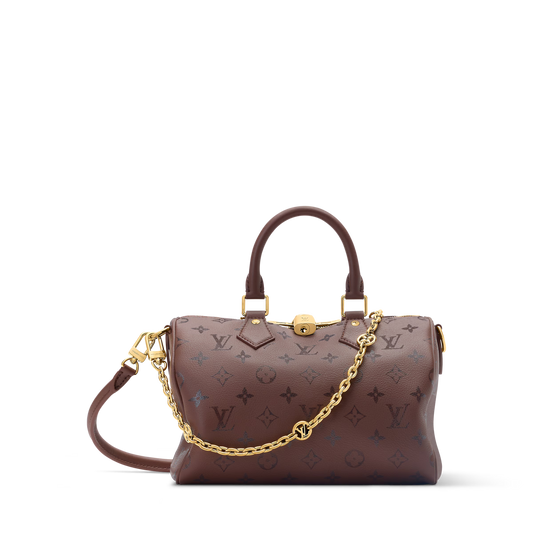 Speedy Bandoulière 25 Calfskin Leather Black Top Handle Bag