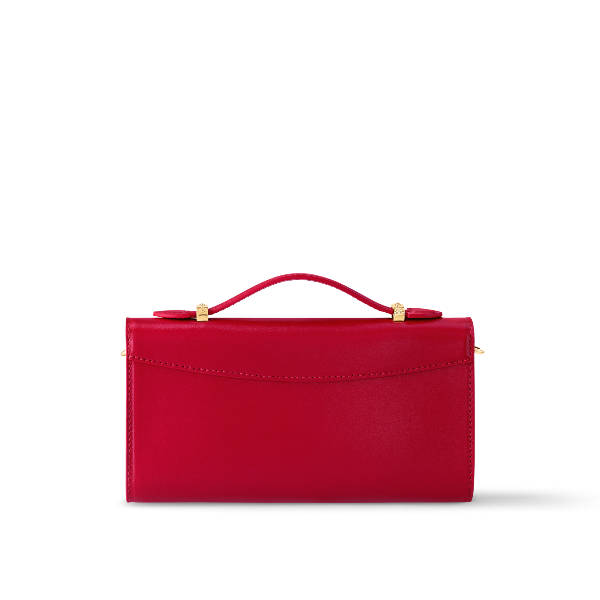 Wallet On Chain Capucines Smooth Leather Lipstick Red Crossbody Bag
