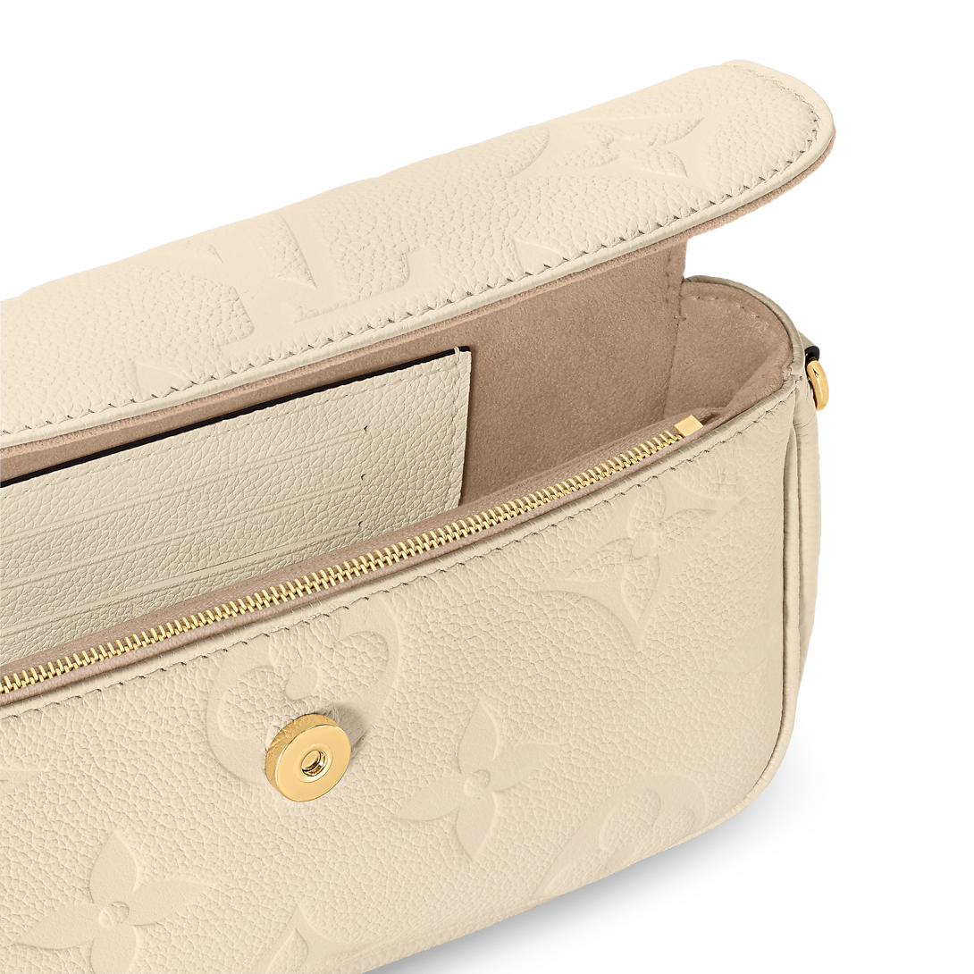 Wallet on Chain Ivy Monogram Empreinte Cream Crossbody Bag